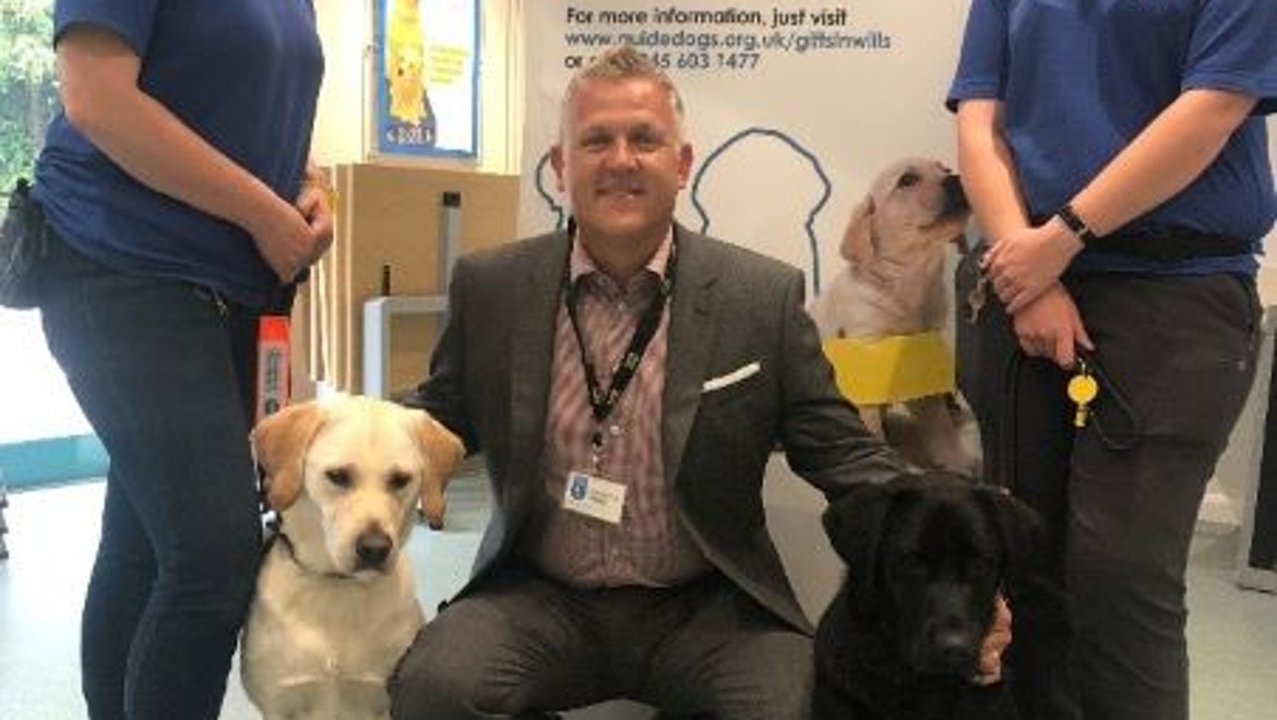 Mark Larden at the Guide Dogs Association